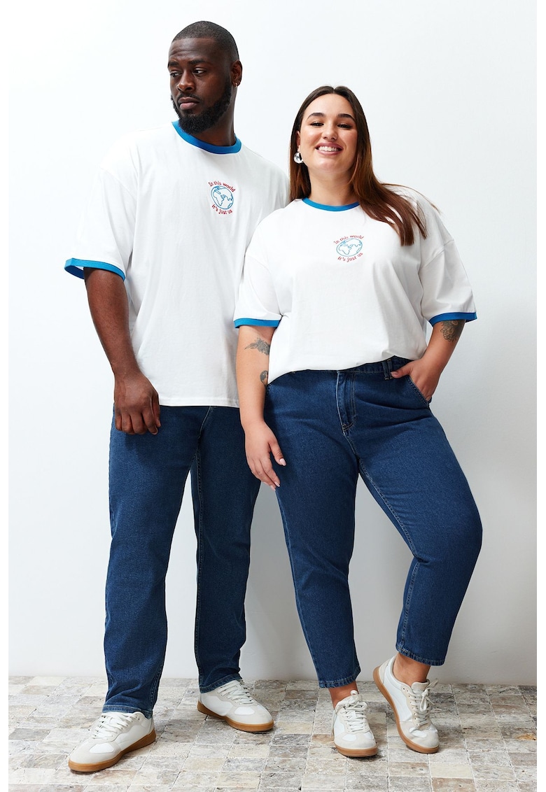 Tricou unisex plus size cu imprimeu