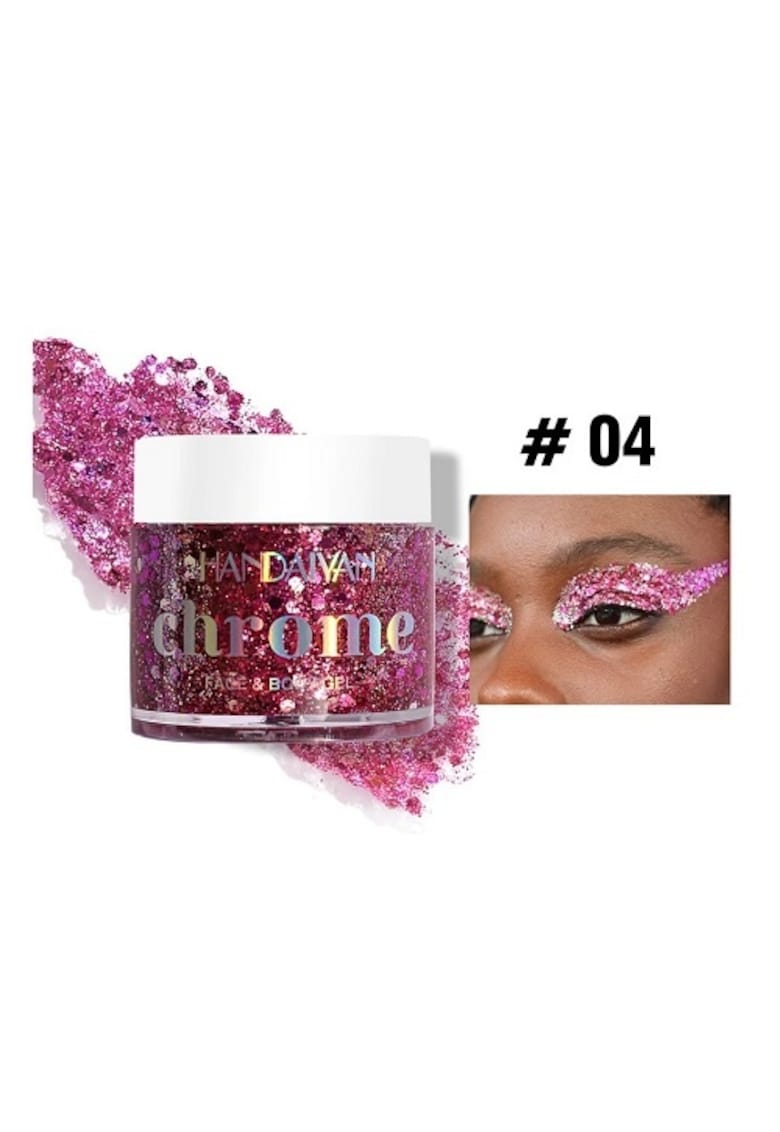 Glitter gel pentru fata si corp -  Chrome - 04 - 32 g
