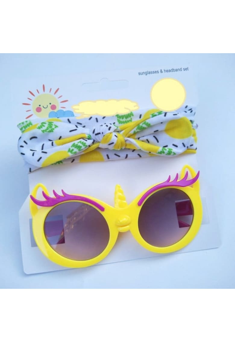 Set Bentita Si Ochelari De Soare - Lemons - Uni - Esarfa - Textil - Fete