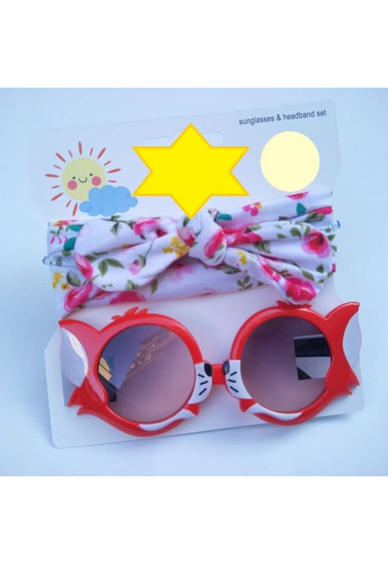 Set Bentita Si Ochelari De Soare - Sunny Roses - Uni - Esarfa - Textil - Fete