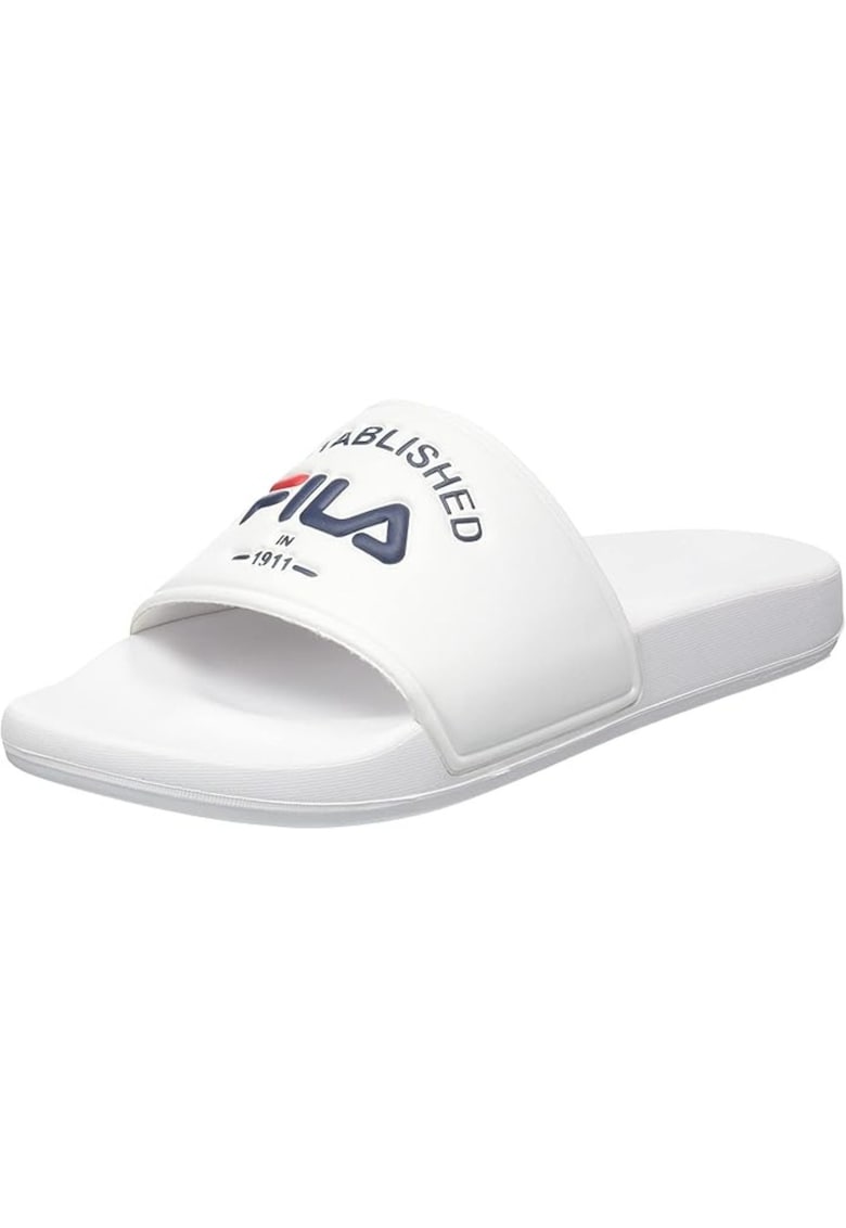 Papuci pentru femei - material sintetic - culoare albă