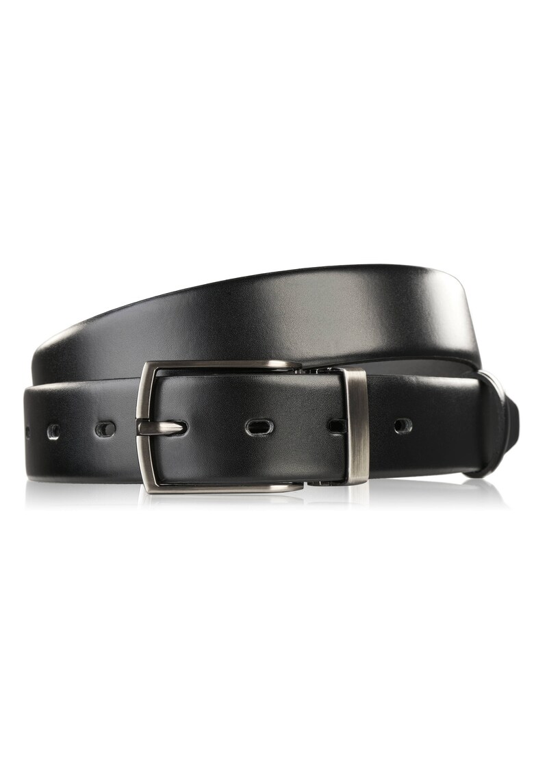 Curea pentru pantaloni din piele pentru barbati Brodrene OPM-11 - Negru