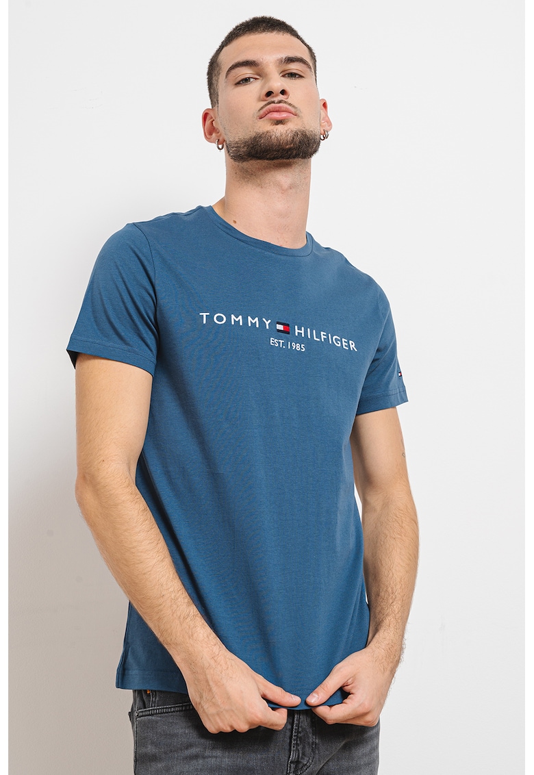 Tricou slim fit din bumbac organic