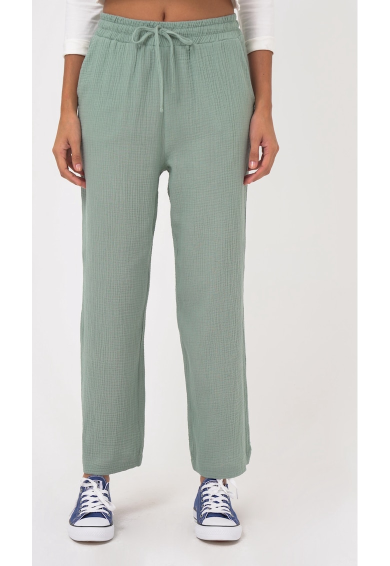 Pantaloni de bumbac organic cu buzunare laterale