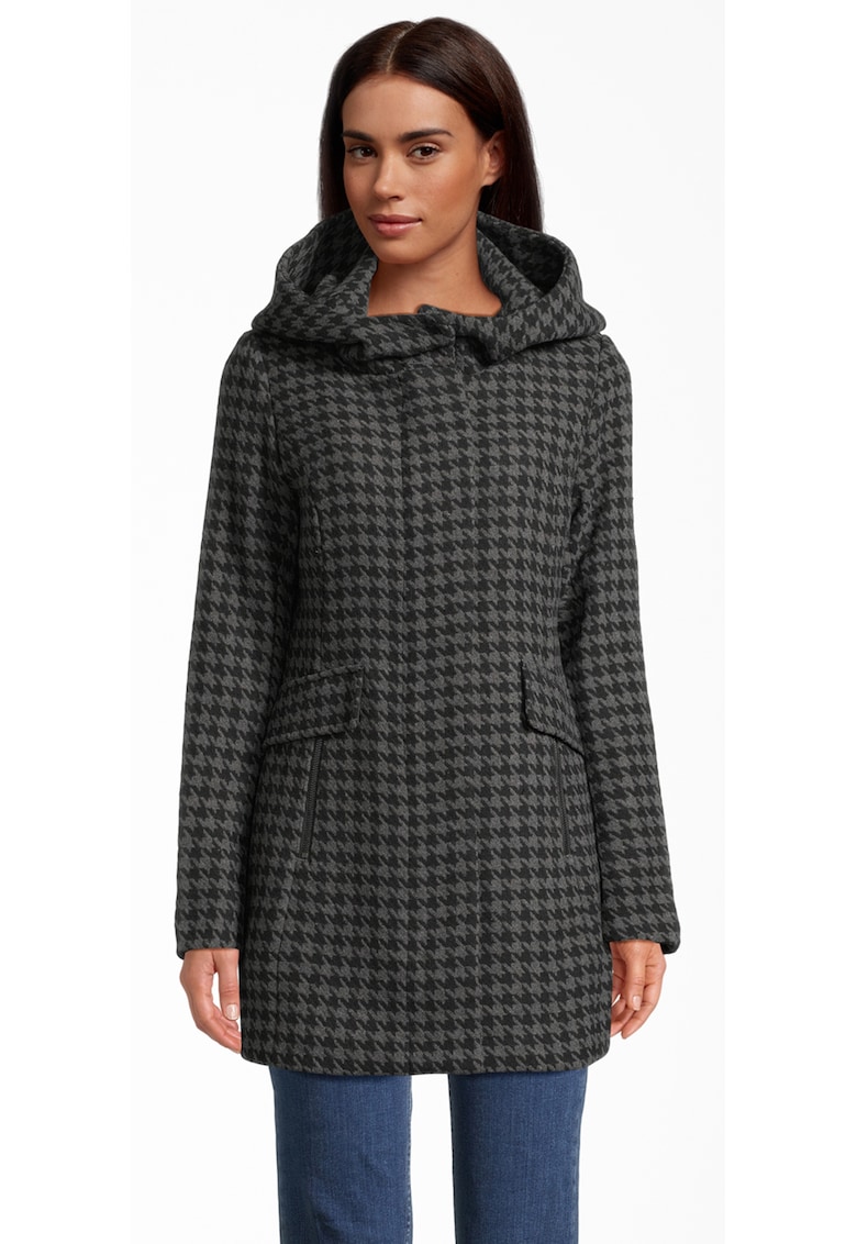 Haina scurta cu model houndstooth