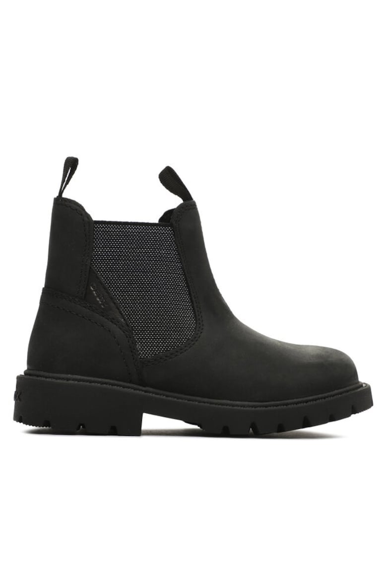 Geox Ghete copii - Piele naturala/Textil - Negru - Negru