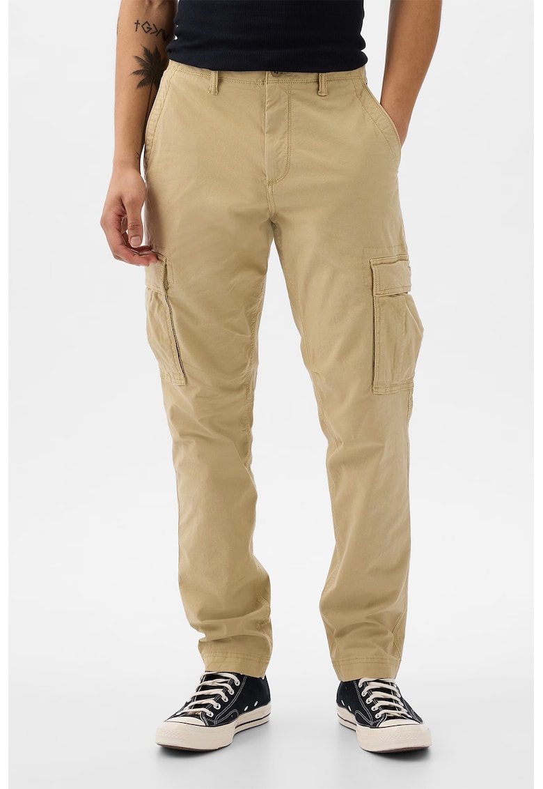 Pantaloni cargo din amestec de bumbac