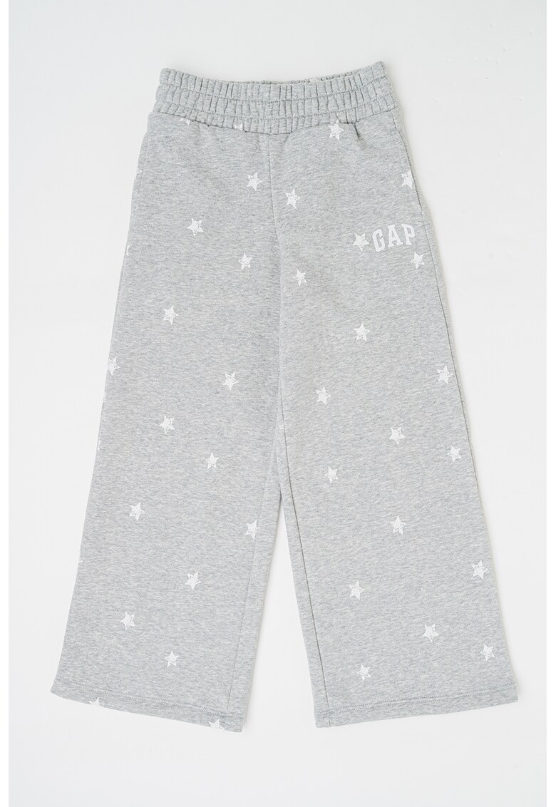 Pantaloni cu imprimeu si talie elastica