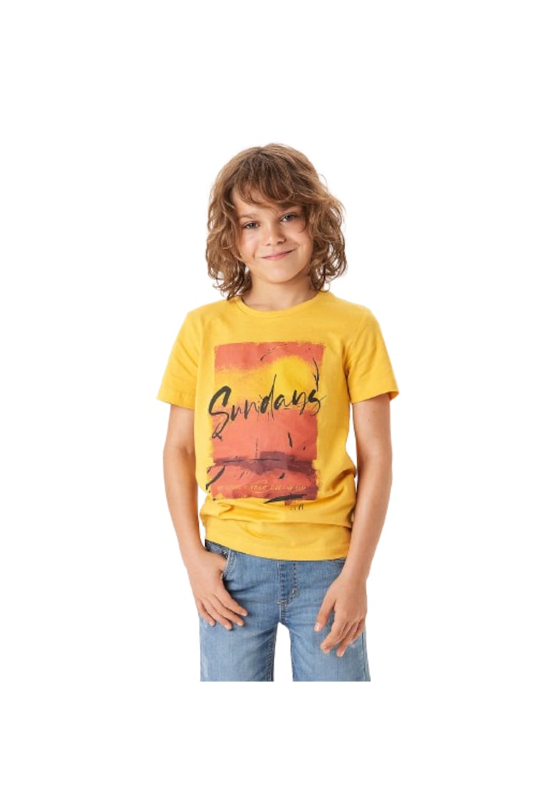 Tricou maneca scurta pentru baiat - 4.6811 - Galben