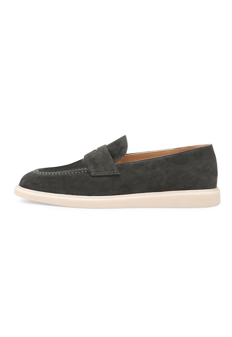 Pantofi loafer uni de piele intoarsa