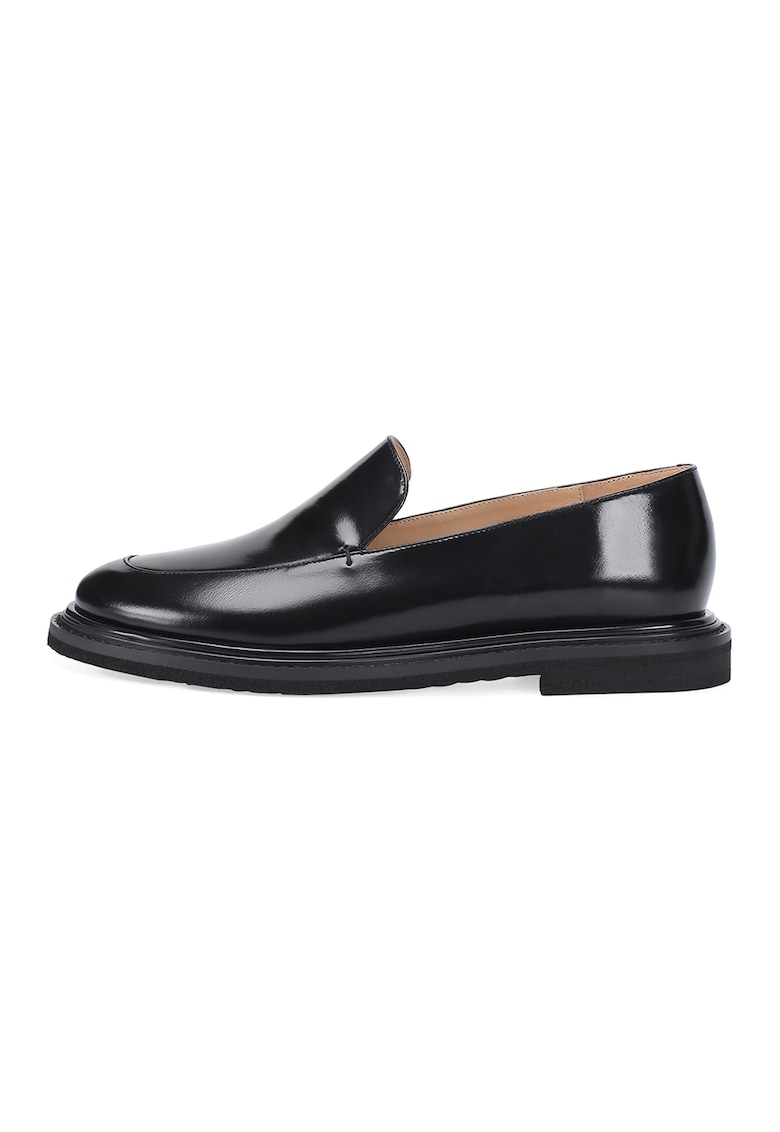 Pantofi loafer de piele cu aspect lacuit