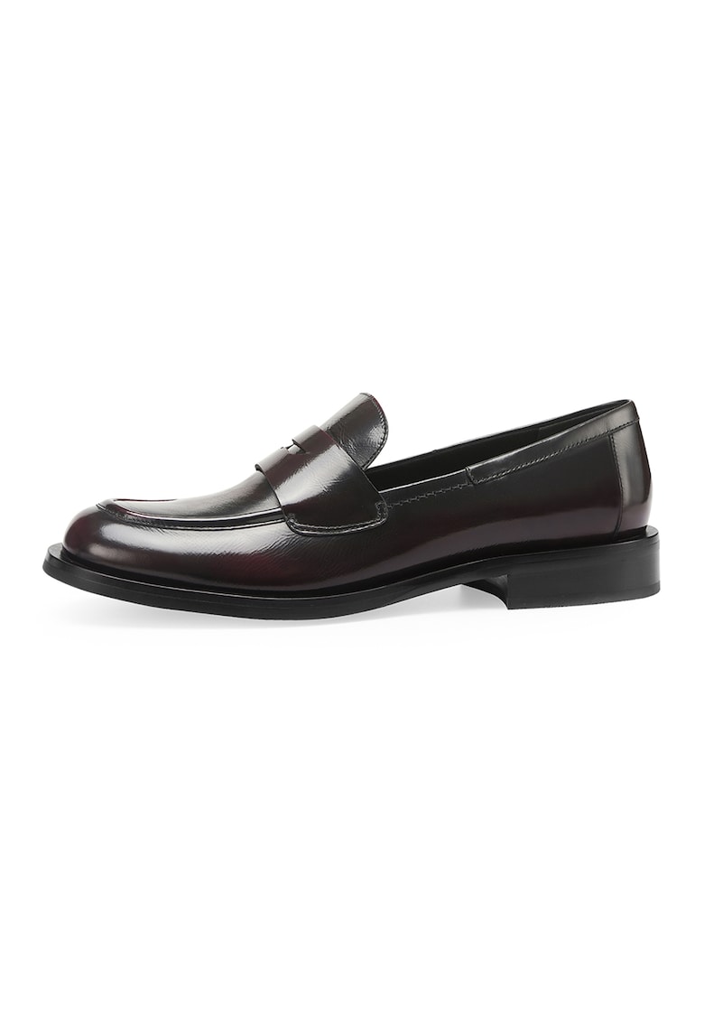 Pantofi loafer de piele cu aspect decolorat