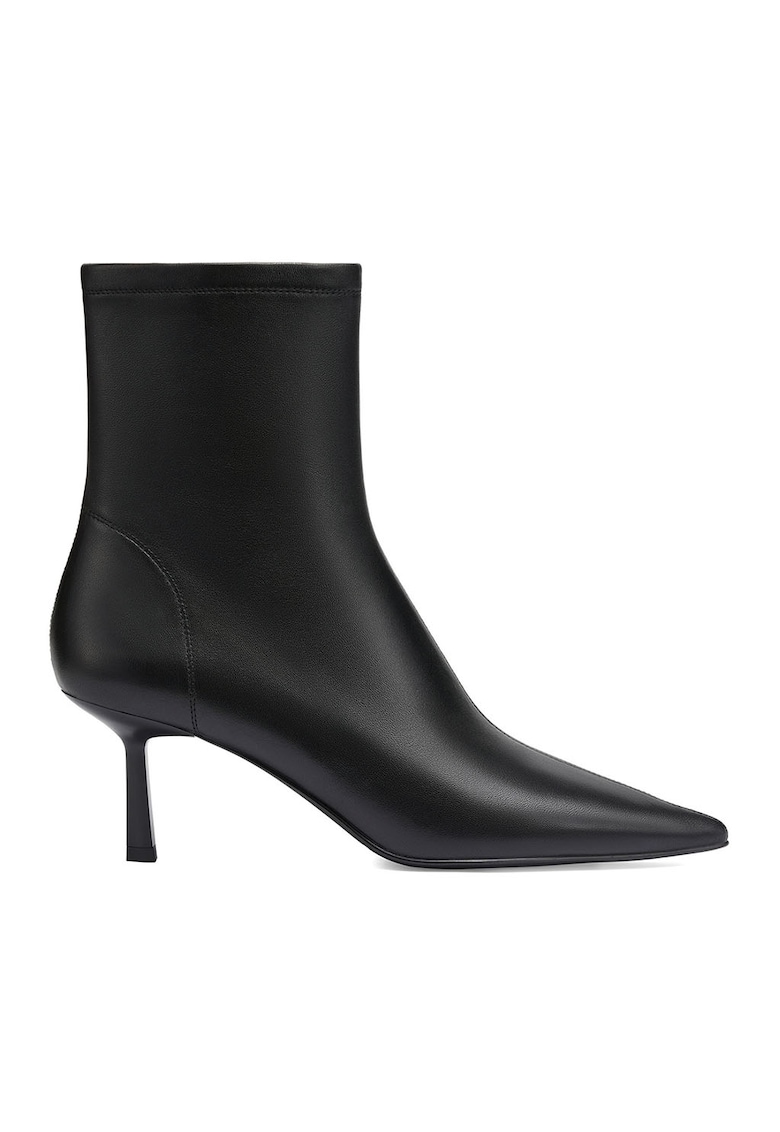 Botine de piele cu varf ascutit