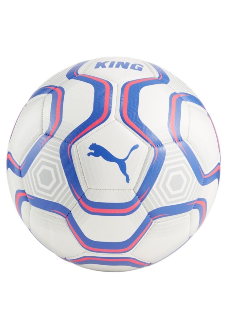 Minge fotbal King - marime 5 - alb/albastru