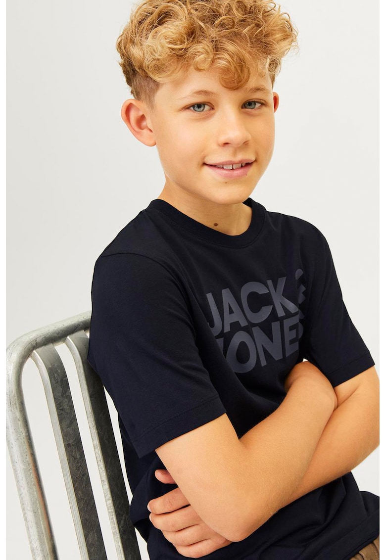 Tricou din bumbac organic Corp - Negru/Gri antracit