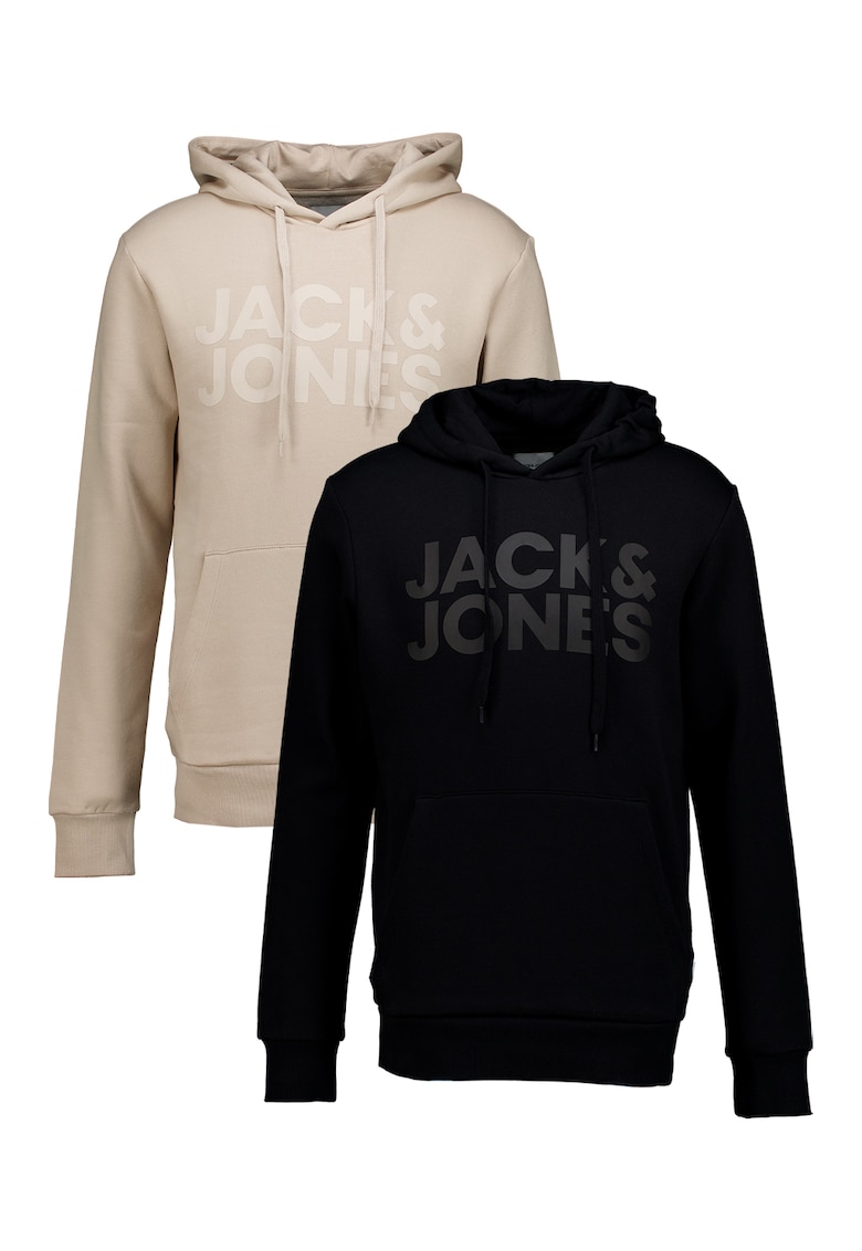 Set de hanorace cu imprimeu logo - 2 piese