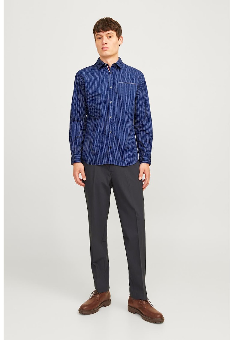 Camasa cu model si buzunar pe piept