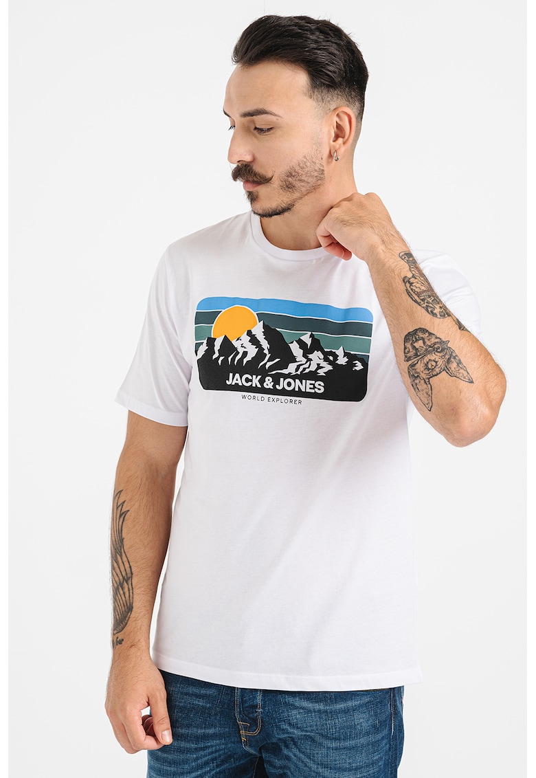 Tricou de bumbac cu imprimeu grafic