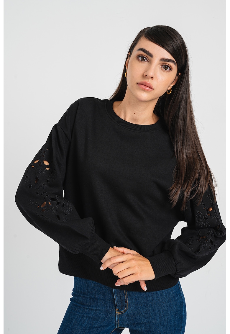 Bluza de trening din amestec de bumbac cu perforatii Winnie