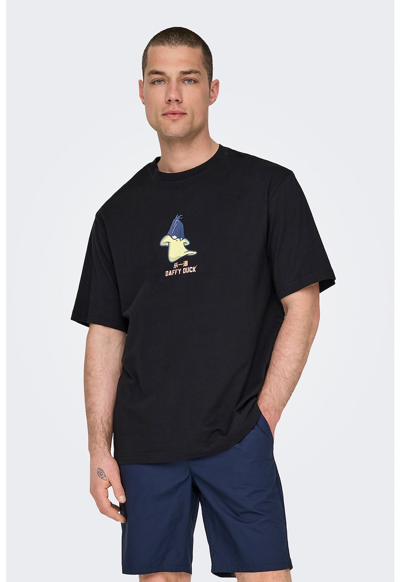 Tricou de bumbac organic cu imprimeu grafic