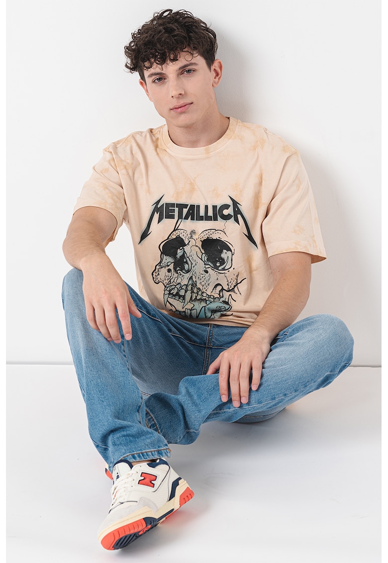 Tricou de bumbac cu imprimeu grafic Metallica