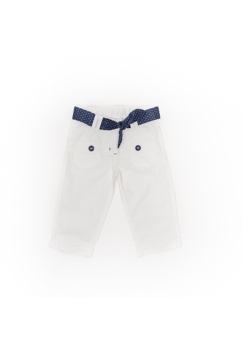 Pantaloni 3/4 - fetite -  cu esarfa tip curea - 12412