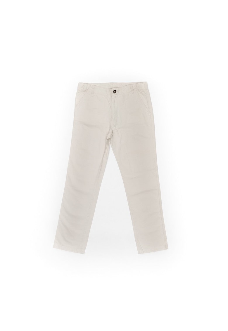 Pantaloni din bumbac baieti - 20342-1 - Crem -
