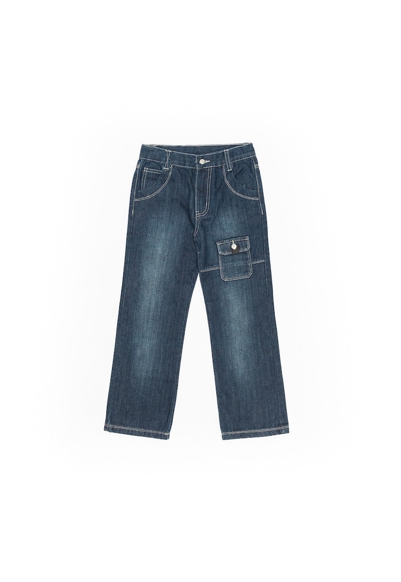 Blugi - baieti - cu buzunar pe picior - 11712 - Albastru -