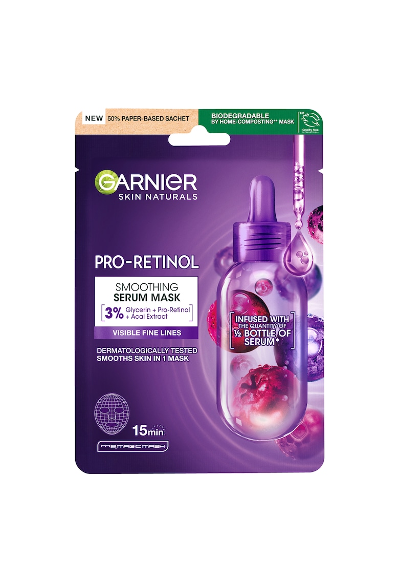 Masca servetel  Skin Naturals cu pro-retinol - 28 g