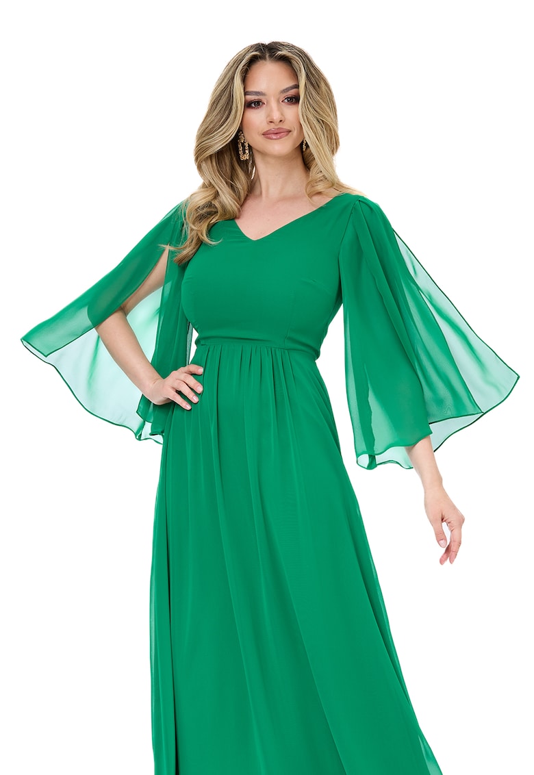 Rochie din sifon cu maneci aripioara Monasque