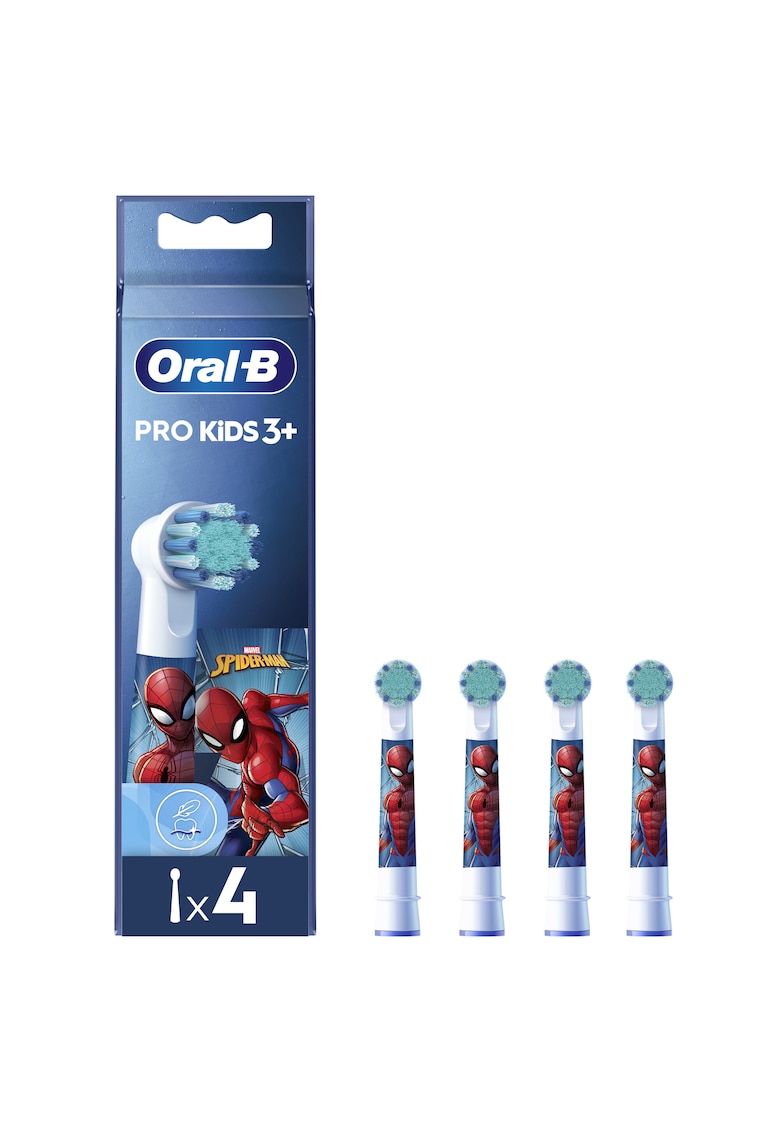 Rezerve periuta de dinti electrica pentru copii Pro Kids Spiderman - 4 buc