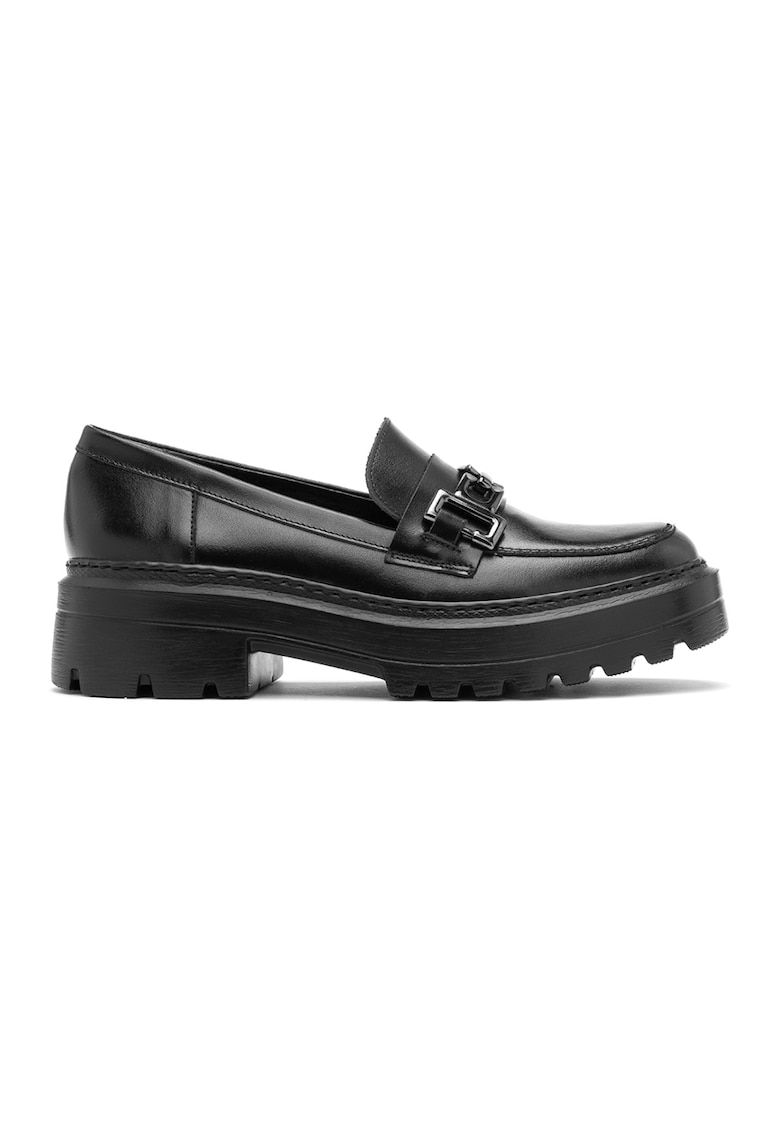 Pantofi loafer de piele cu logo