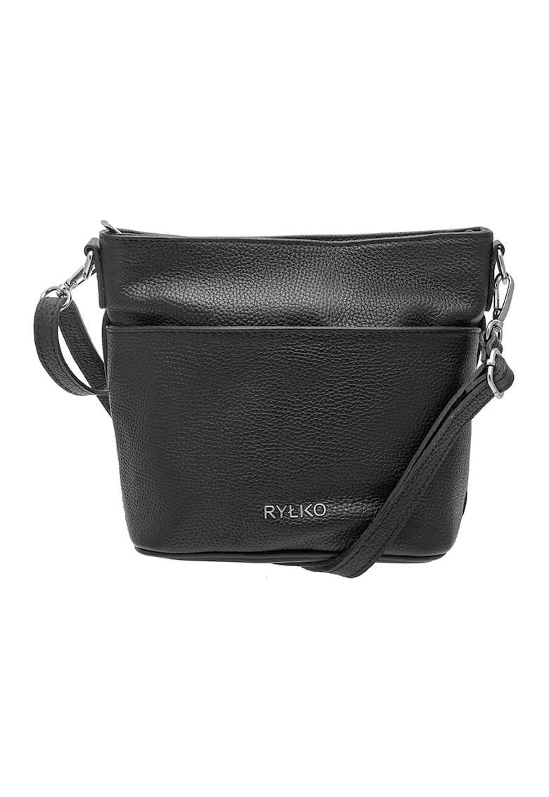 Geanta crossbody de piele cu logo