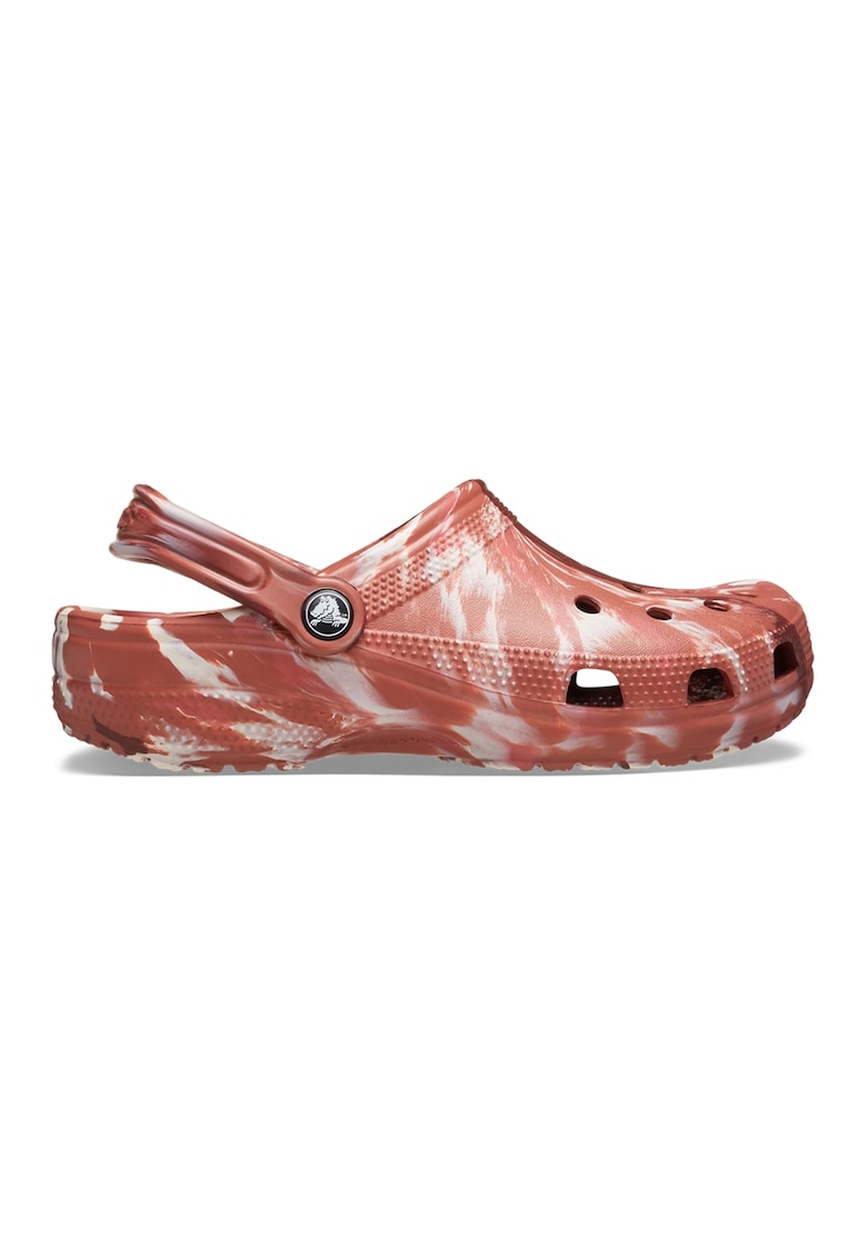 Saboti slingback de cauciuc cu imprimeu abstract