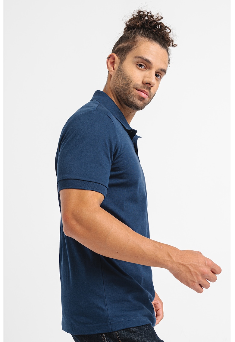 Tricou polo slim fit din material pique Passenger