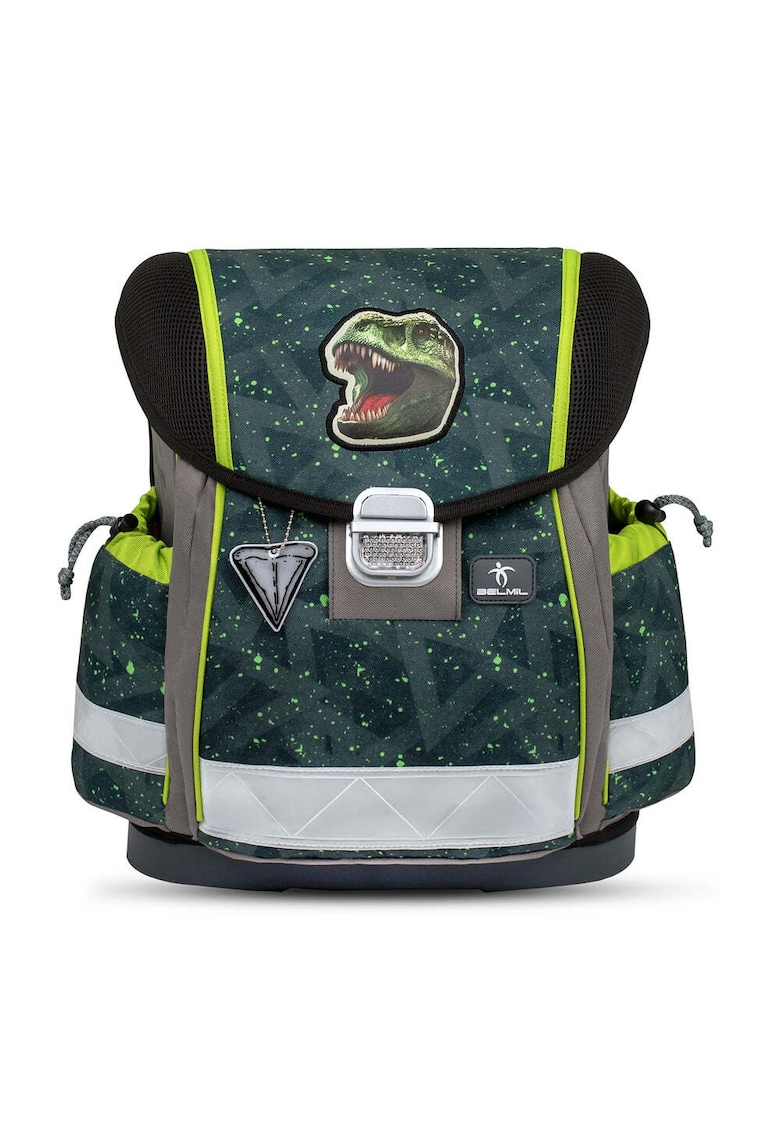 Rucsac cu model si partea din spate dublata - Verde/Maro