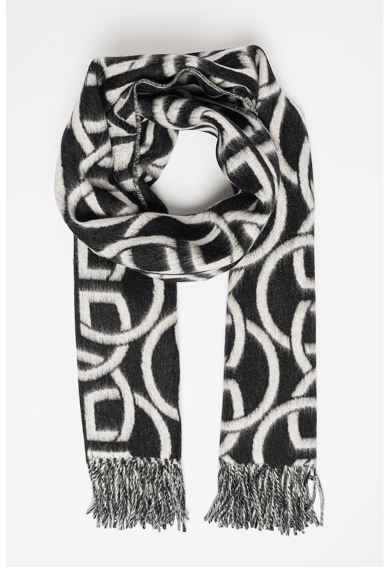 Fular de lana cu imprimeu logo