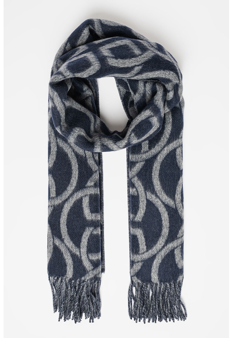 Fular de lana cu imprimeu logo