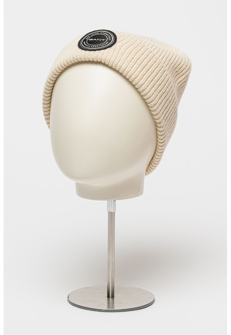 Caciula din amestec de lana cu logo