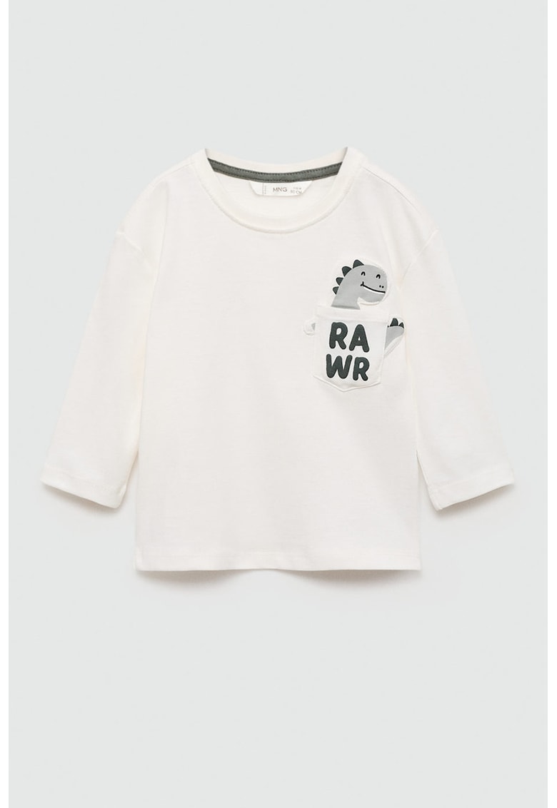 Bluza din bumbac cu buzunar aplicat Rawr