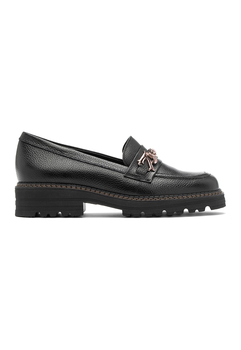 Pantofi loafer de piele cu logo