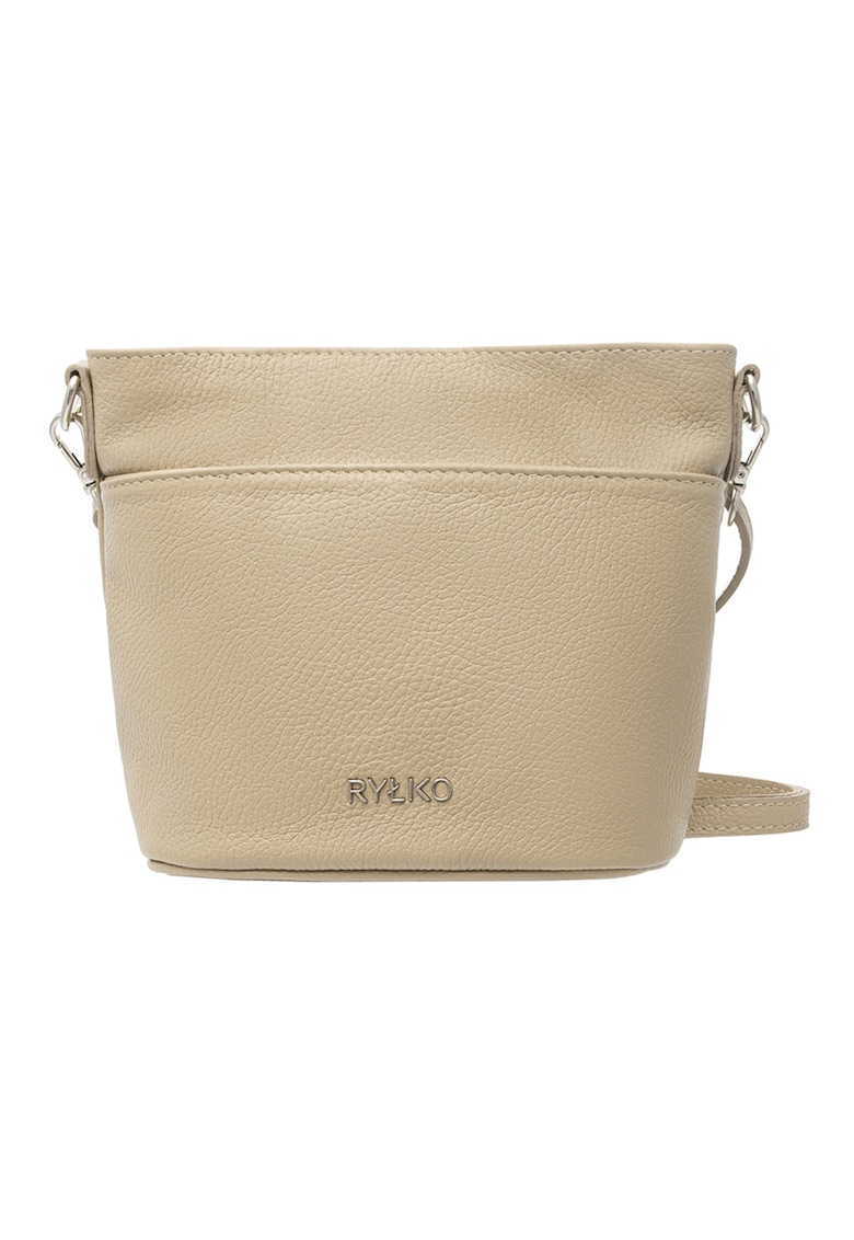 Geanta crossbody de piele cu logo