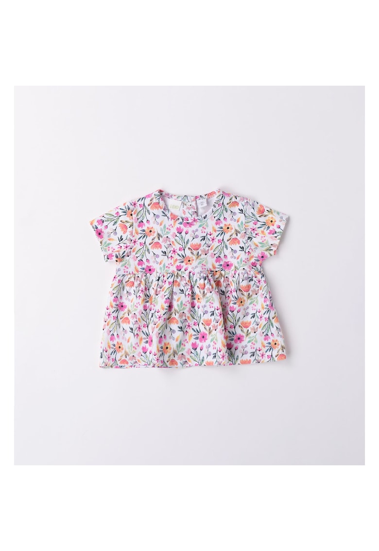 Tricou cu imprimeu floral pentru bebe fetita - 4.6633 - Multicolor - Alb/Portocaliu/Roz/Multicolor