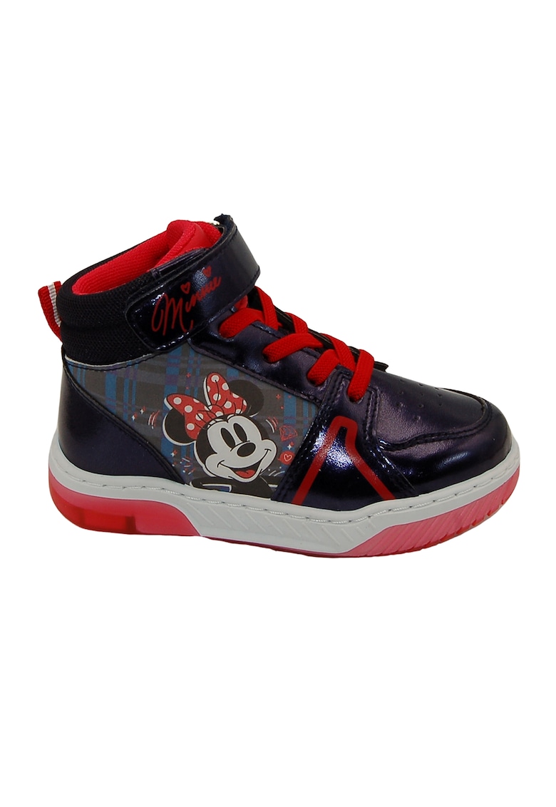 Pantofi sport de piele ecologica cu imprimeu Minnie Mouse