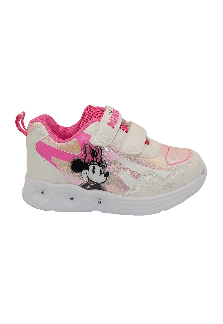 Pantofi sport cu imprimeu Minnie Mouse si velcro