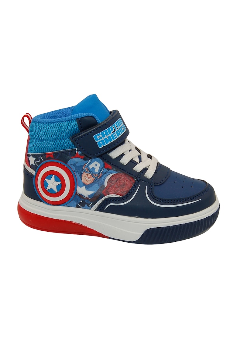 Pantofi sport high-cut cu imprimeu Captain America