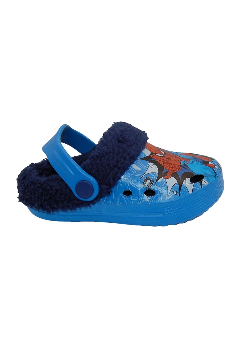 Saboti slingback cu captuseala teddy Spider-Man