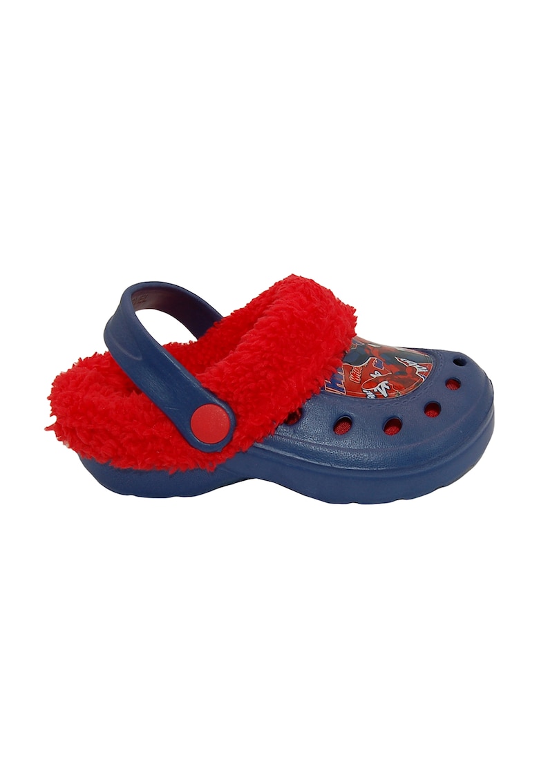 Saboti slingback cu captuseala teddy Spider-Man