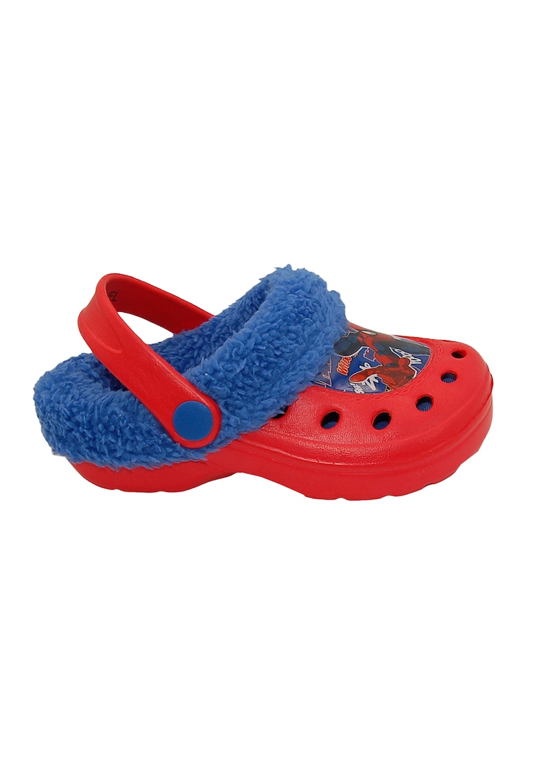 Saboti slingback cu captuseala teddy Spider-Man