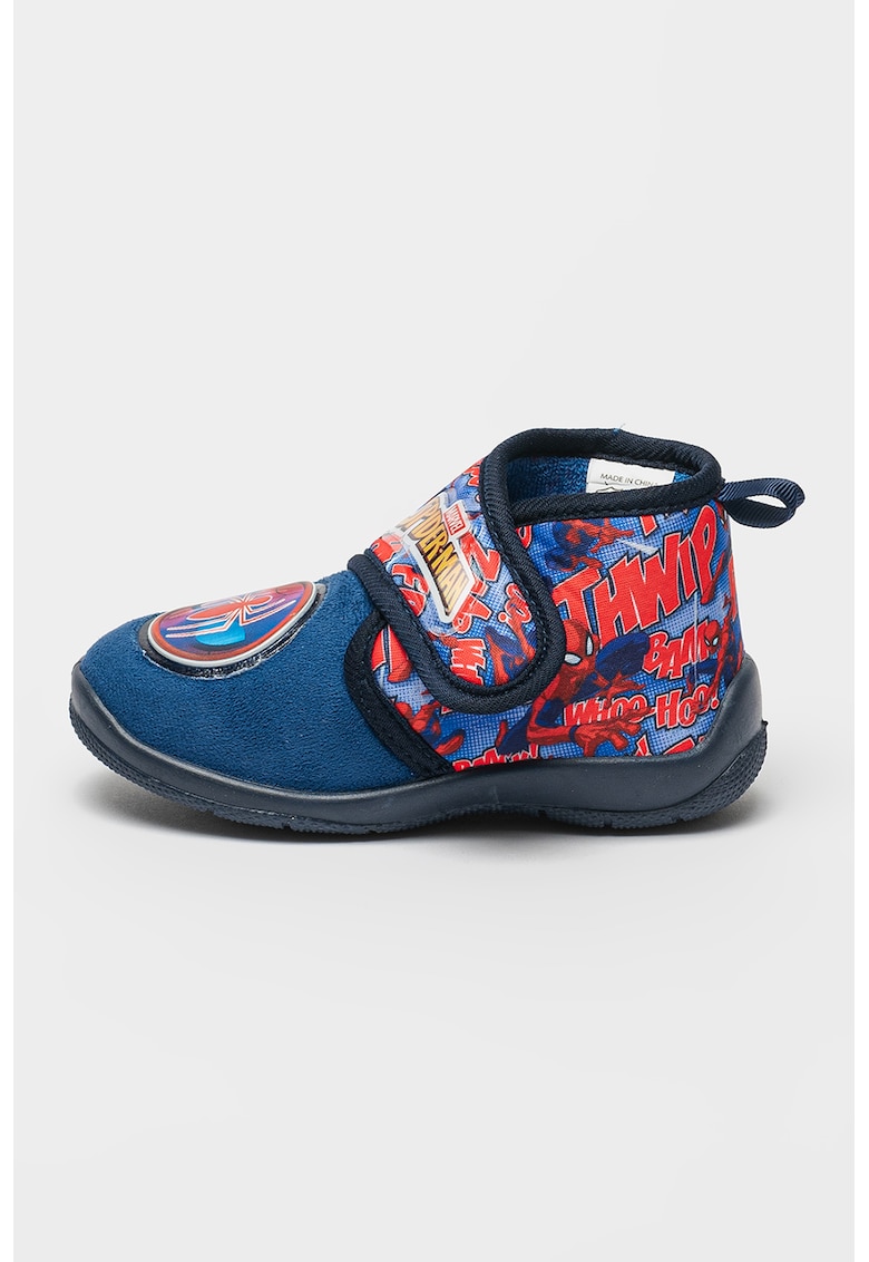 Pantofi cu velcro si imprimeu Spider-Man